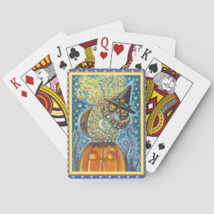 BARAJA DE CARTAS BÚHO DEL JINETE SIN CABEZA DIVERTIDO, PÁJARO DE SL