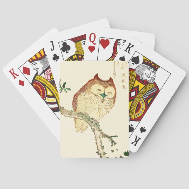 Baraja De Cartas búho japonés pequeño (Reverso)