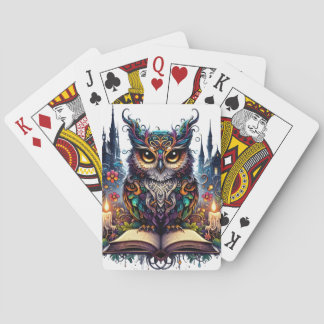 Baraja De Cartas Búho Mágico Bibliotecario