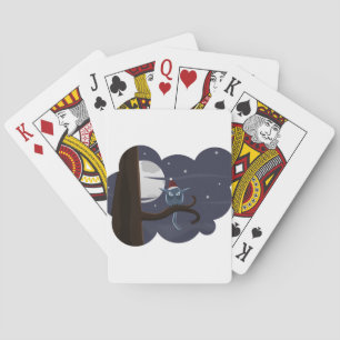 Baraja De Cartas búho navidad temible