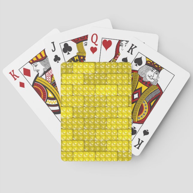 Baraja De Cartas Builder's Bricks - Yellow (Reverso)