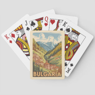 Baraja De Cartas Bulgaria Ilustracion pintoresco Viaje arte cosecha