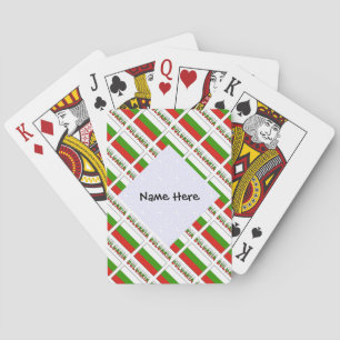 Baraja De Cartas Bulgaria y la bandera búlgara cubierta con tu nomb