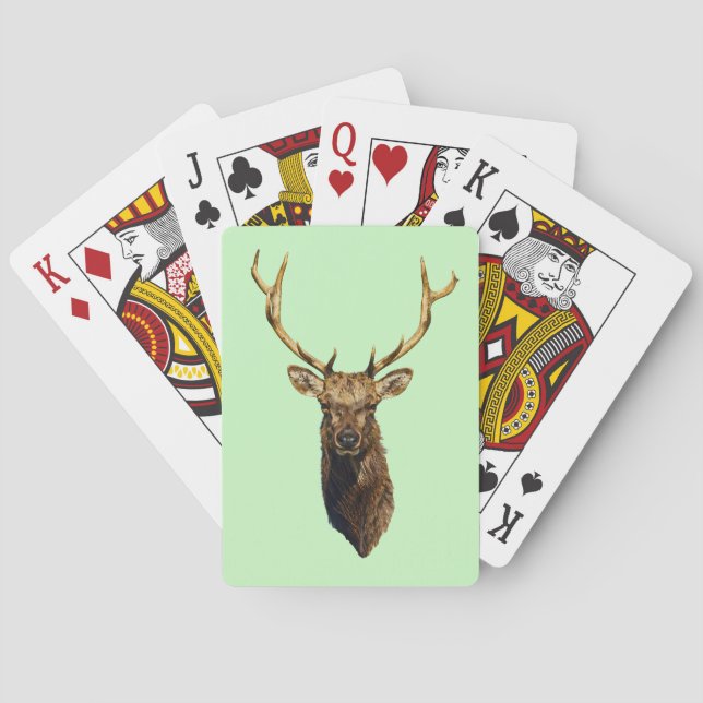 Baraja De Cartas Bull Elk Head animales naturaleza arte de la vida  (Reverso)