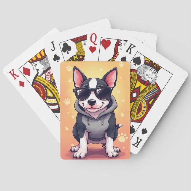 Baraja De Cartas Bull Terrier Kawaii Divertido Perro (Reverso)
