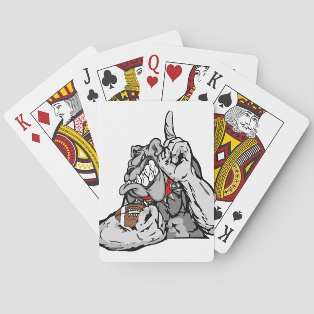 Baraja De Cartas bulldog de fútbol (Reverso)