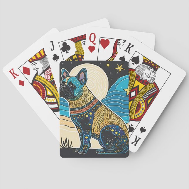 Baraja De Cartas Bulldog francés (Reverso)
