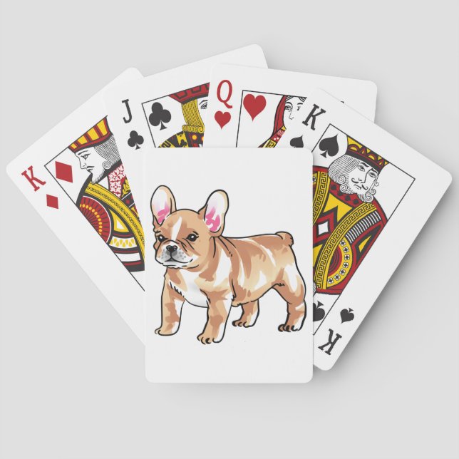 Baraja De Cartas Bulldog francés (Reverso)