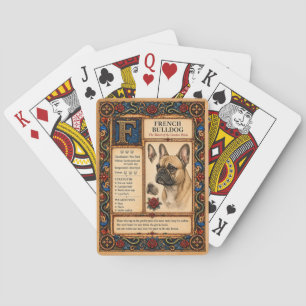 Baraja De Cartas Bulldog Francés, Arte Bestiario Medieval