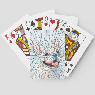 Baraja De Cartas Bulldog francés - Frenchie - mosaico pastel