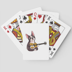 Baraja De Cartas Bulldog francés toca guitarra divertida guitarista