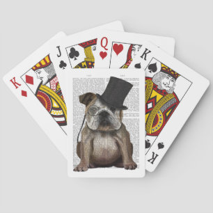 Baraja De Cartas Bulldog inglés, hebilla formal y Gorra