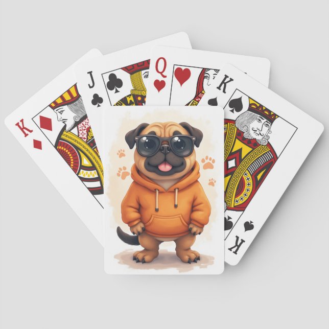 Baraja De Cartas Bullmastiff Divertido Kawaii Perro (Reverso)
