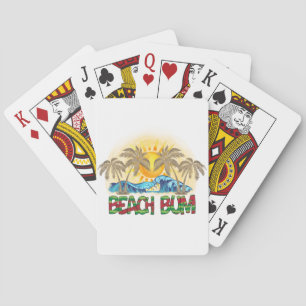Baraja De Cartas Bum de playa sandía, olas oceánicas y sol tropic