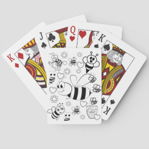 Baraja De Cartas Bumblebee de color de la cubierta de la tarjeta de