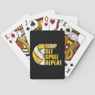 Baraja De Cartas Bump Set Spike Repetir voleibol Gracioso