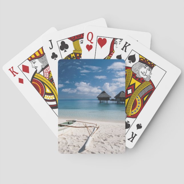 Baraja De Cartas Bungalows del motu Toopua de la playa (Reverso)