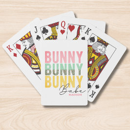 Baraja De Cartas Bunny Babe Cute Moderna Girly Easter Personalizada
