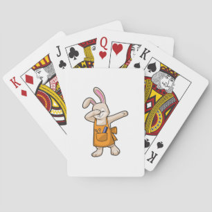 Baraja De Cartas Bunny como peluquero con comb y tijera