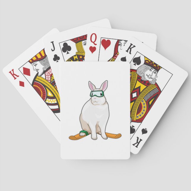 Baraja De Cartas Bunny Skier Ski (Reverso)