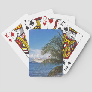Baraja De Cartas Buque de crucero de carnaval atracado en la isla d