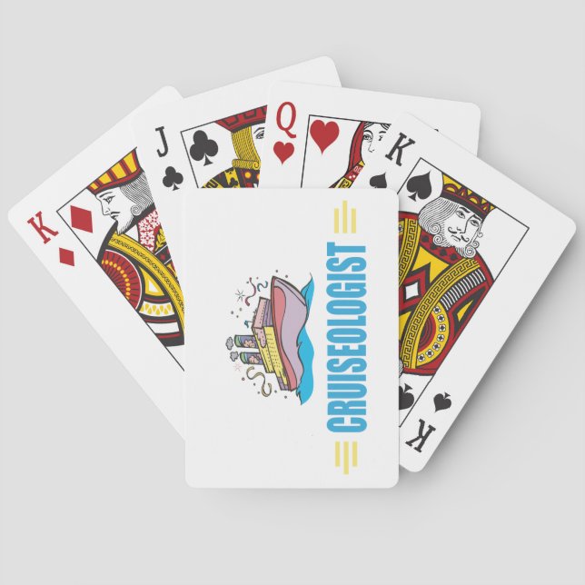 Baraja De Cartas Buque de crucero divertido (Reverso)