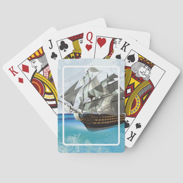 Baraja De Cartas Buque de navegación (Reverso)