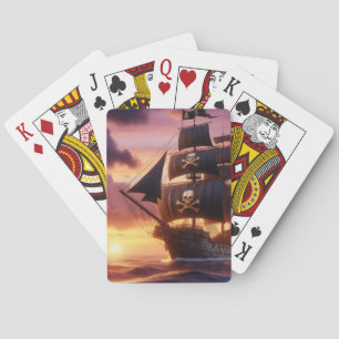 Baraja De Cartas Buque pirata al amanecer