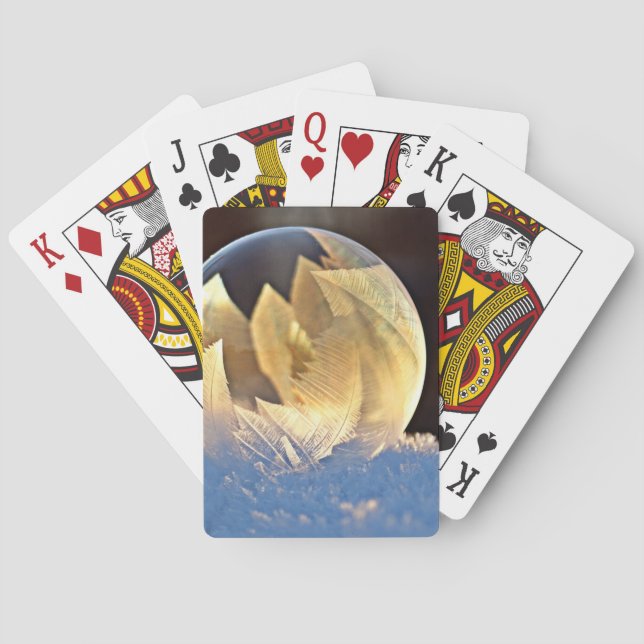Baraja De Cartas Burbuja de jabón en nieve (Reverso)