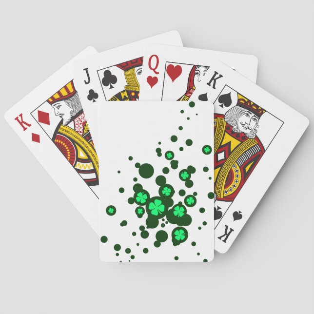 Baraja De Cartas burbujas de chamrock (Reverso)