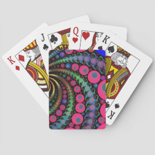 Baraja De Cartas Burbujas rosadas Mosaico fractal