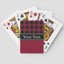 Baraja De Cartas Burgundy Cuadro de Bufalo Negro CBN Monograma
