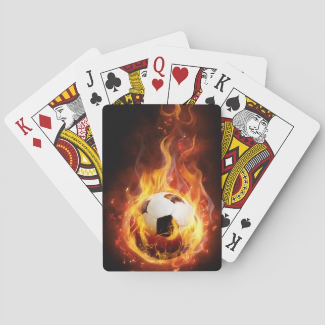 Baraja De Cartas Burning Soccer Ball (Reverso)