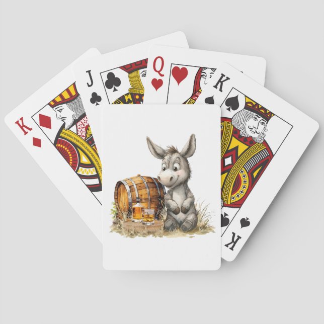 Baraja De Cartas Burro con tarjetas de juego de Borbón (Reverso)