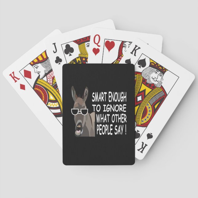 Baraja De Cartas Burro Inteligente Genial  (Reverso)