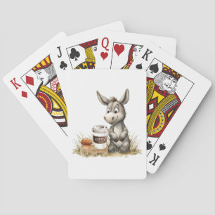 Baraja De Cartas Burro lindo con tarjetas para jugar al café