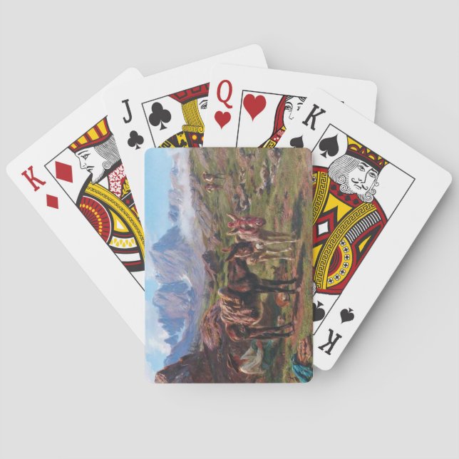 Baraja De Cartas Burros en los Pirineos (Rosa Bonheur) (Reverso)