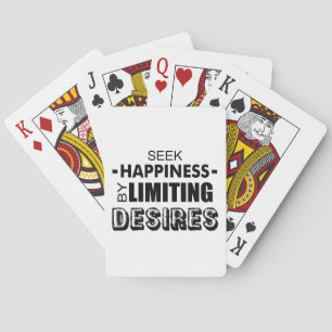 Baraja De Cartas Buscar la felicidad limitando los deseos