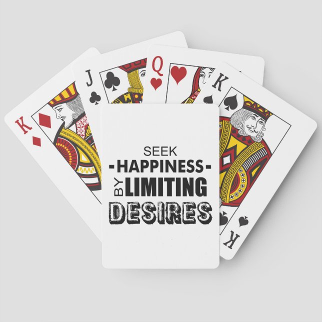 Baraja De Cartas Buscar la felicidad limitando los deseos (Reverso)