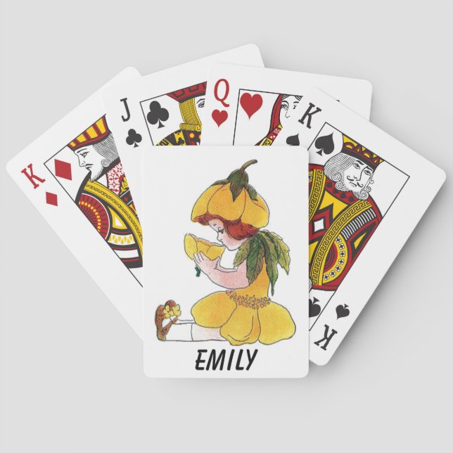Baraja De Cartas Buttercup Flor Niñita graciosa linda niña (Reverso)