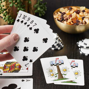Baraja De Cartas Buzón de correo con puertas y un jardín de la band