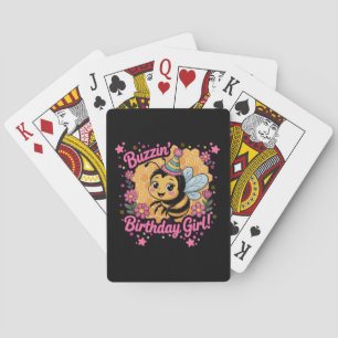 Baraja De Cartas Buzzin 'Birthday Chica Bee Theme Cute Bee Lover