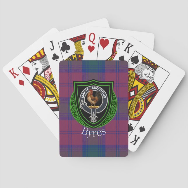 Baraja De Cartas Byres Scottish Clan Tartan & Crest (Reverso)