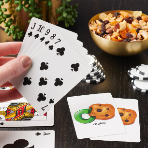 Baraja De Cartas C es para la letra del alfabeto de galletas con ch