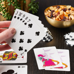 Baraja De Cartas Caballero Medieval Caballo con Armadura Fantasía