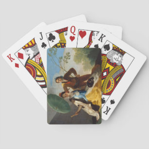 Baraja De Cartas Caballero sosteniendo una sombrilla para una dama 