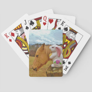 Baraja De Cartas Caballo amarillo, conejo de primavera