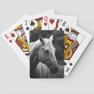 Baraja De Cartas Caballo blanco negro