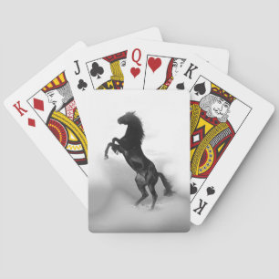 Baraja De Cartas Caballo blanco negro