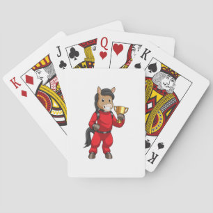 Baraja De Cartas Caballo Campeón con Trofeo